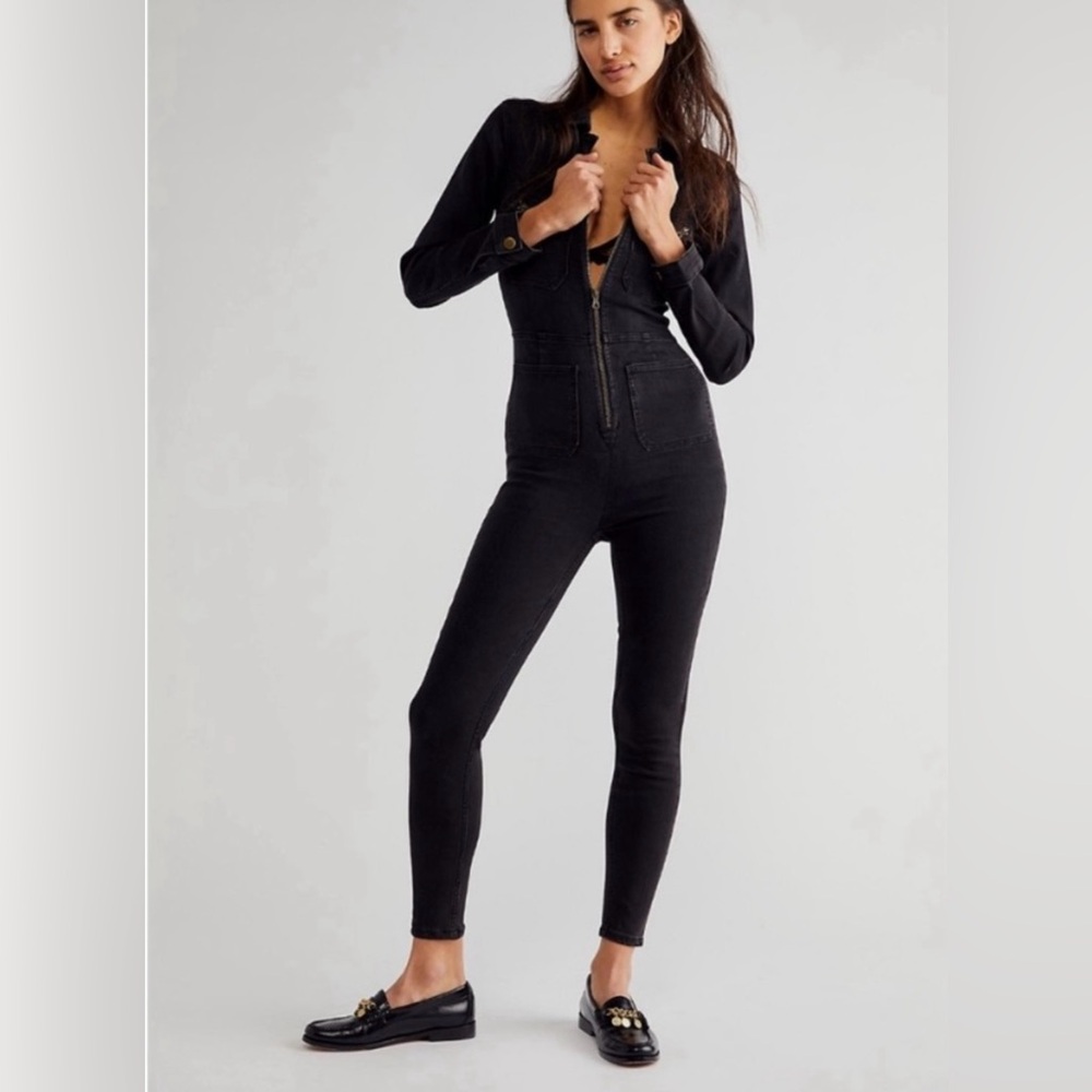 Free People Lennox Jumpsuit (Washed Black)